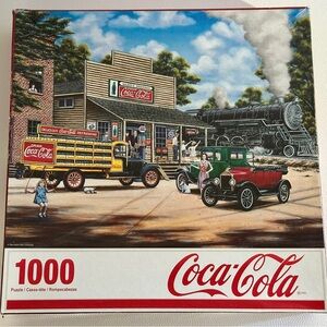 Springbok Coca Cola All Aboard Puzzle 1000 Piece Vintage Train Americana USA